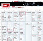 Screenshot of the timetable for Thursday of fmx/07