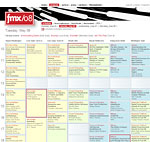 Screenshot of the timetable for Tuesday of fmx/08